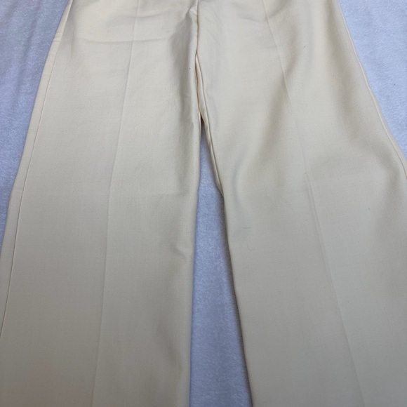 Sezane Yves Trousers Ecru Cream Sz 38 US 6 Wide Leg Long Pant Wool Blend READ - Picture 16 of 16